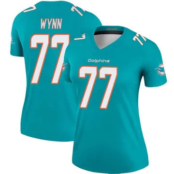 Women's Nike Miami Dolphins Isaiah Wynn Aqua Jersey - Legend