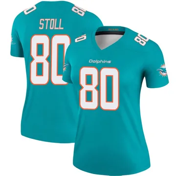 Women's Nike Miami Dolphins Jack Stoll Aqua Jersey - Legend