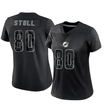 Women's Nike Miami Dolphins Jack Stoll Black Reflective Jersey - Limited