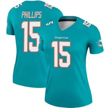 Women's Nike Miami Dolphins Jaelan Phillips Aqua Jersey - Legend