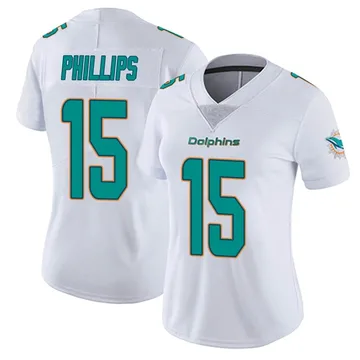 Jaelan Phillips Men's Nike White Miami Dolphins Custom Game Jersey Size: 3XL