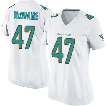 Women's Nike Miami Dolphins Jake McQuaide White Jersey - Game