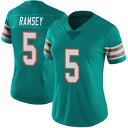 Women's Nike Miami Dolphins Jalen Ramsey Aqua Alternate Vapor Untouchable Jersey - Limited