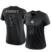 Women's Nike Miami Dolphins Jalen Ramsey Black Reflective Jersey - Limited