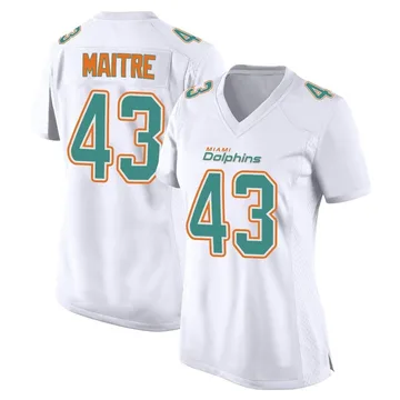 Women's Nike Miami Dolphins Jason Maitre White Fashion Jersey - Game