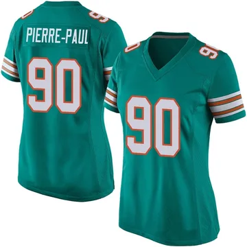 Women's Nike Miami Dolphins Jason Pierre-Paul Aqua Alternate Jersey - Game