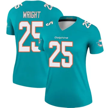 Women's Nike Miami Dolphins Jaylen Wright Aqua Jersey - Legend