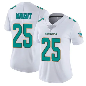 Women's Nike Miami Dolphins Jaylen Wright White limited Vapor Untouchable Jersey