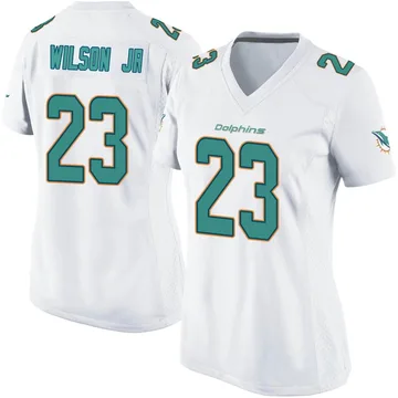 Women's Nike Miami Dolphins Jeff Wilson Jr. White Jersey - Game