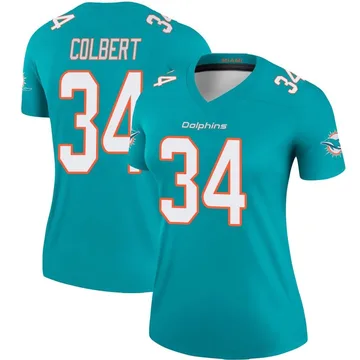 Women's Nike Miami Dolphins Jordan Colbert Aqua Jersey - Legend