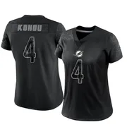 Women's Nike Miami Dolphins Kader Kohou Black Reflective Jersey - Limited