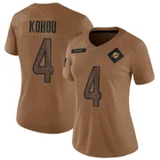 Women's Nike Miami Dolphins Kader Kohou Brown 2023 Salute To Service Jersey - Limited