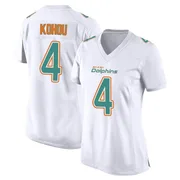 Women's Nike Miami Dolphins Kader Kohou White Fashion Jersey - Game