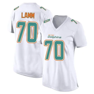 Women's Nike Miami Dolphins Kendall Lamm White Fashion Jersey - Game