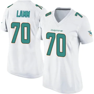 Women's Nike Miami Dolphins Kendall Lamm White Jersey - Game