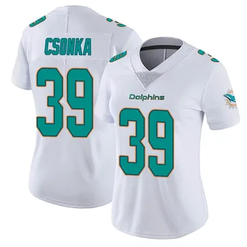 Women's Nike Miami Dolphins Larry Csonka White limited Vapor Untouchable Jersey -