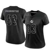 Women's Nike Miami Dolphins Malik Washington Black Reflective Jersey - Limited