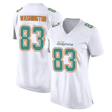 Women's Nike Miami Dolphins Malik Washington White Fashion Jersey - Game