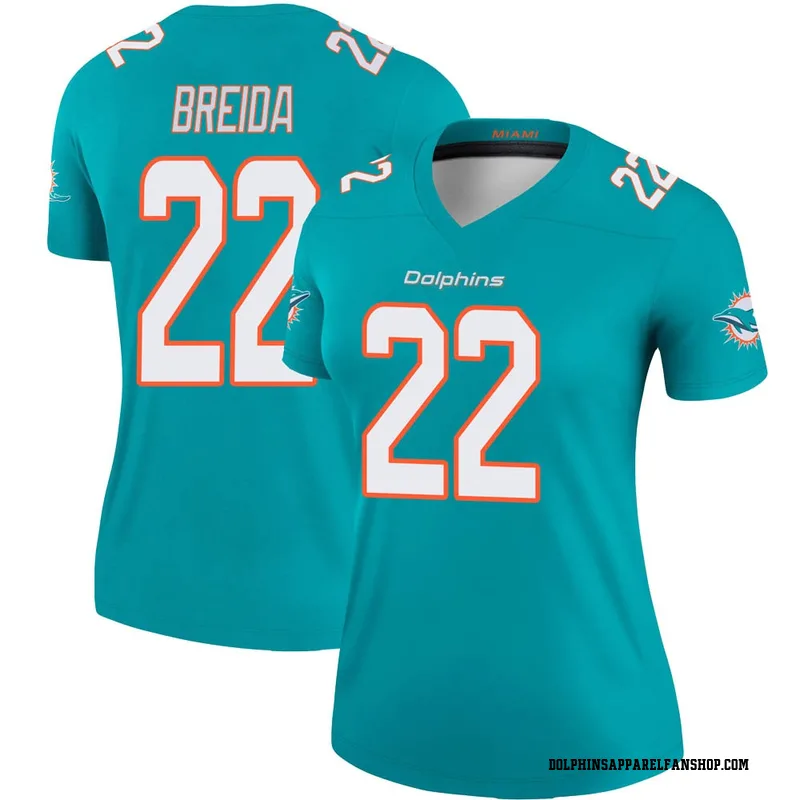 Women's Nike Miami Dolphins Matt Breida Aqua Jersey - Legend