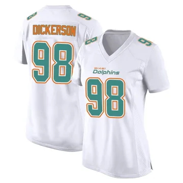 Women's Nike Miami Dolphins Matt Dickerson White Fashion Jersey - Game