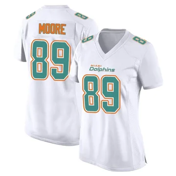 Women's Nike Miami Dolphins Nat Moore White Fashion Jersey - Game