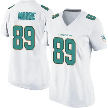 Women's Nike Miami Dolphins Nat Moore White Jersey - Game