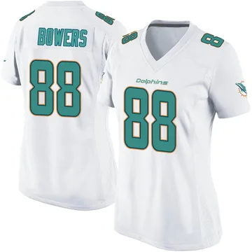 Women's Nike Miami Dolphins Nick Bowers White Jersey - Game