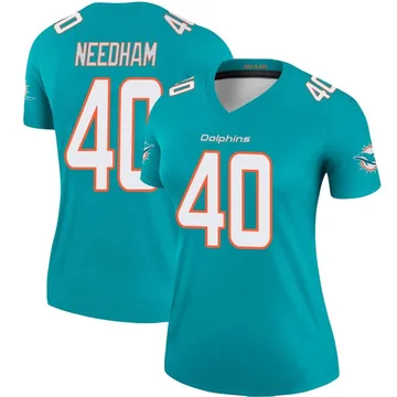 Women's Nike Miami Dolphins Nik Needham Aqua Jersey - Legend