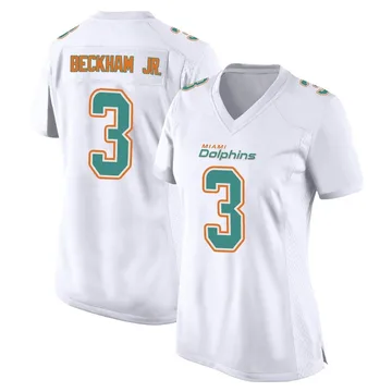 Women's Nike Miami Dolphins Odell Beckham Jr. White Fashion Jersey - Game