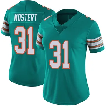 Women's Nike Miami Dolphins Raheem Mostert Aqua Alternate Vapor Untouchable Jersey - Limited