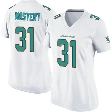 Women's Nike Miami Dolphins Raheem Mostert White Jersey - Game