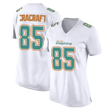 Women's Nike Miami Dolphins River Cracraft White Fashion Jersey - Game