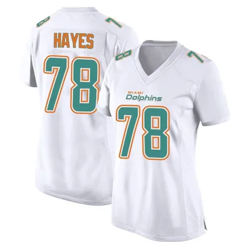 Women's Nike Miami Dolphins Ryan Hayes White Fashion Jersey - Game