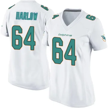 Women's Nike Miami Dolphins Sean Harlow White Jersey - Game