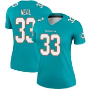 Women's Nike Miami Dolphins Siran Neal Aqua Jersey - Legend