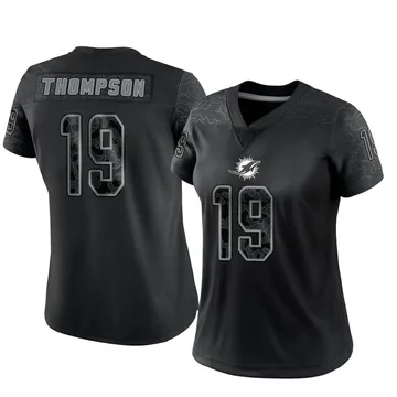 Women's Nike Miami Dolphins Skylar Thompson Black Reflective Jersey - Limited