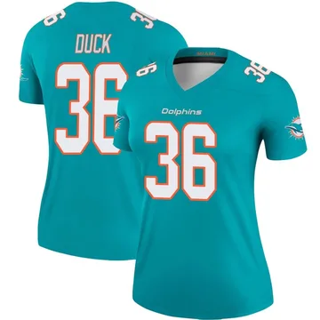 Women's Nike Miami Dolphins Storm Duck Aqua Jersey - Legend