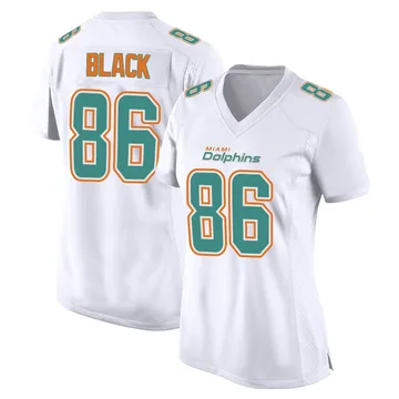 Women's Nike Miami Dolphins Tarik Black White Fashion Jersey - Game