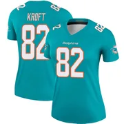 Women's Nike Miami Dolphins Tyler Kroft Aqua Jersey - Legend