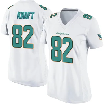 Women's Nike Miami Dolphins Tyler Kroft White Jersey - Game