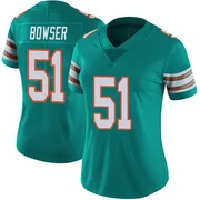 Women's Nike Miami Dolphins Tyus Bowser Aqua Alternate Vapor Untouchable Jersey - Limited