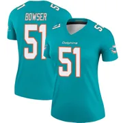 Women's Nike Miami Dolphins Tyus Bowser Aqua Jersey - Legend