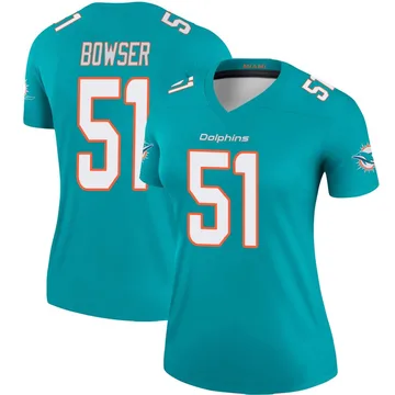 Women's Nike Miami Dolphins Tyus Bowser Aqua Jersey - Legend