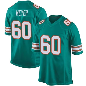 Youth Nike Miami Dolphins Andrew Meyer Aqua Alternate Jersey - Game