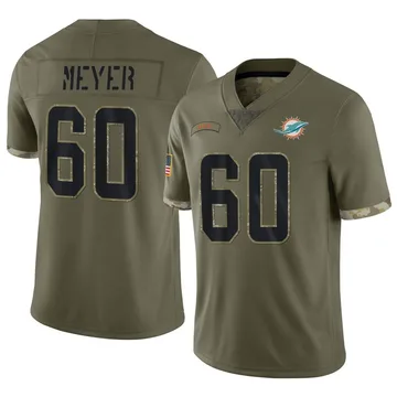 Youth Nike Miami Dolphins Andrew Meyer Olive 2022 Salute To Service Jersey - Limited