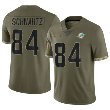 Youth Nike Miami Dolphins Anthony Schwartz Olive 2022 Salute To Service Jersey - Limited