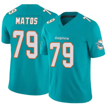 Youth Nike Miami Dolphins Bayron Matos Aqua Vapor F.U.S.E. Jersey - Limited