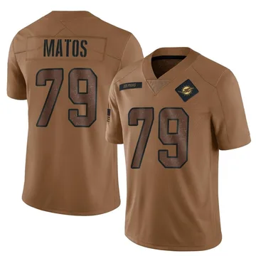 Youth Nike Miami Dolphins Bayron Matos Brown 2023 Salute To Service Jersey - Limited