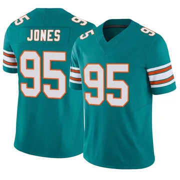 Youth Nike Miami Dolphins Benito Jones Aqua Alternate Vapor F.U.S.E. Jersey - Limited