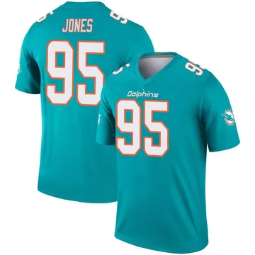 Youth Nike Miami Dolphins Benito Jones Aqua Jersey - Legend